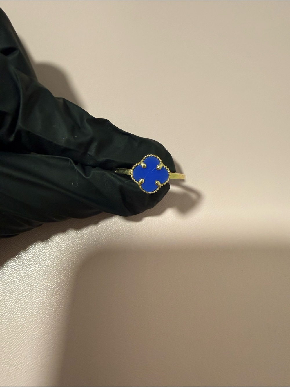 10k gold blue pendant